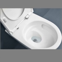 503.045.00.1 iCon Комплект підвісного унітазу воронкоподібний, закрита форма, TurboFlush, з кришкою дюропласт, Softclose та Quckfix, колір білий глянець (1 сорт) GEBERIT фото 4