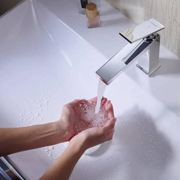 73014000 HG Tecturis E Змішувач для раковини 110 CoolStart EcoSmart+ з д/к, хром HANSGROHE фото 2