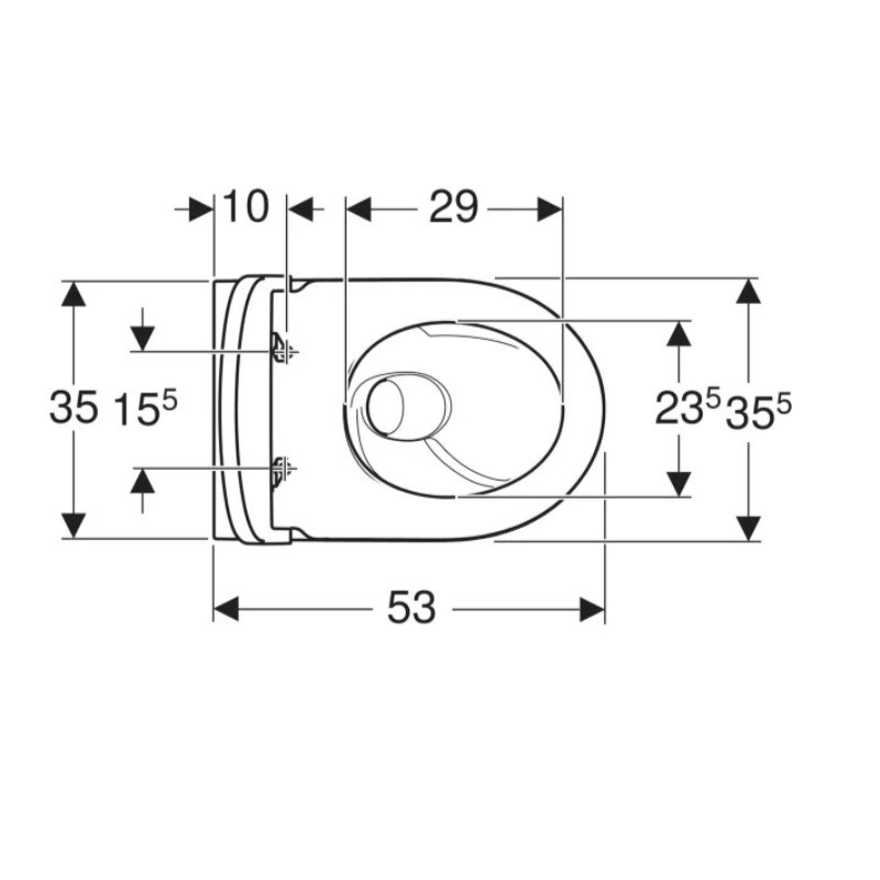 503.046.JT.1 iCon Комплект підвісного унітазу воронкоподібний, закрита форма, TurboFlush, з кришкою дюропласт, Softclose та Quckfix, колір білий мат (1 сорт) GEBERIT фото 1