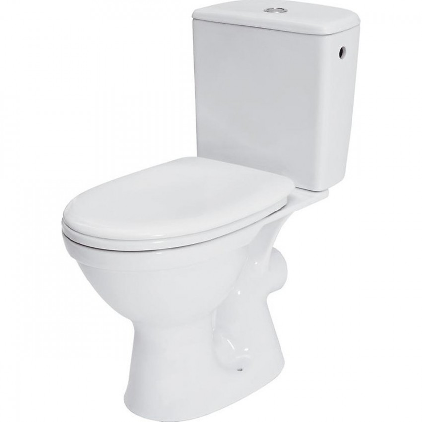 Компакт COMPACT 918 MERIDA M010 3/6 TOILET SEAT PP SC UA з поліпропіленовим сидінням з плавним закриванням, горизонтальний випуск, боковий підвід води (CCKZ1016770001 ) (1 сорт) MITO