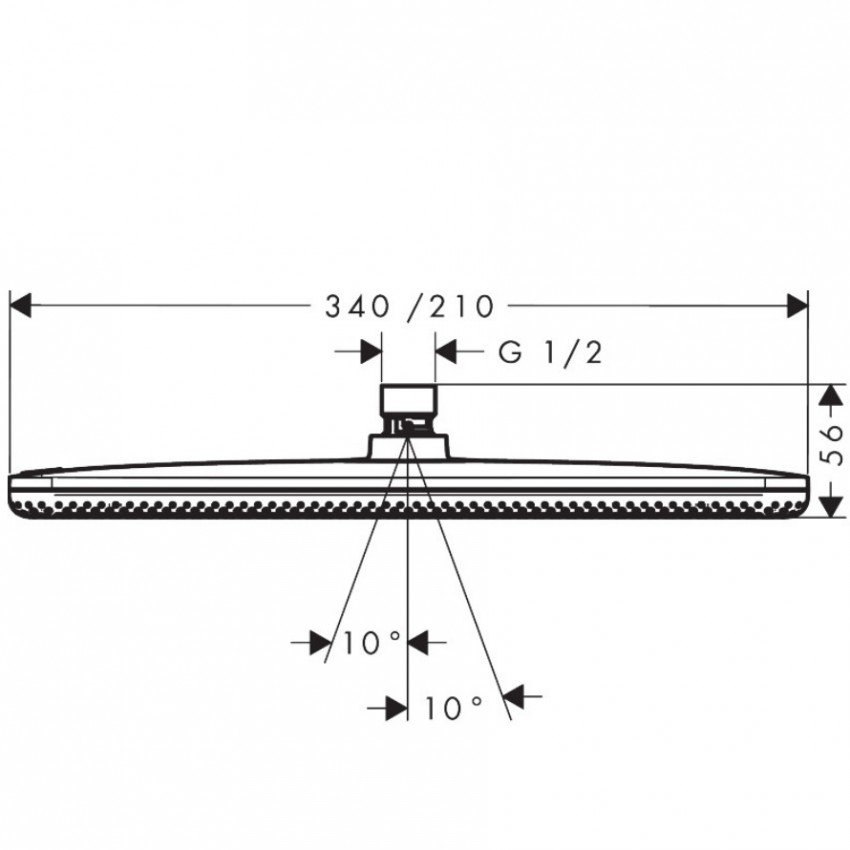 24530000 HG Raindance Alive Q Верхній душ 210/340 1jet, хром (1 сорт) HANSGROHE фото 1