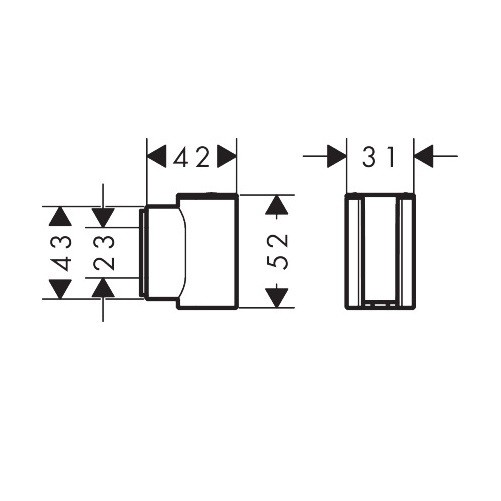 28885700 HG Porter Fine Тримач для ручного душу, білий матовий (1 сорт) HANSGROHE