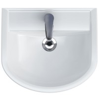 Умивальник меблевий ARTECO 50 ONE HOLE з отвором для змішувача, з переливом, білий глянець (картон)  ( CCWS1009770001 ) (1 сорт) MITO фото 1