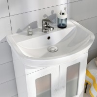 Умивальник меблевий ARTECO 50 ONE HOLE з отвором для змішувача, з переливом, білий глянець (картон)  ( CCWS1009770001 ) (1 сорт) MITO фото 3