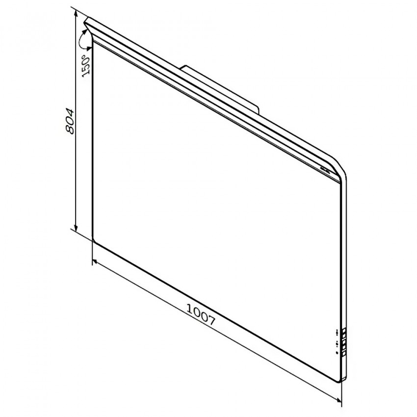 M50AMOX1001SA  INSPIRE V2.0, Дзеркало настінне з LED-підсвічуванням і системою антизапотівання, 100 см (1 сорт) AM.PM фото 1