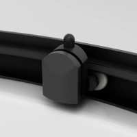 W90UG-401A090BT Душ. кабіна Gem Deep 1/4 Round 90x90 скло прозоре, профіль чорний мат, без піддону (1 сорт) AM.PM фото 4