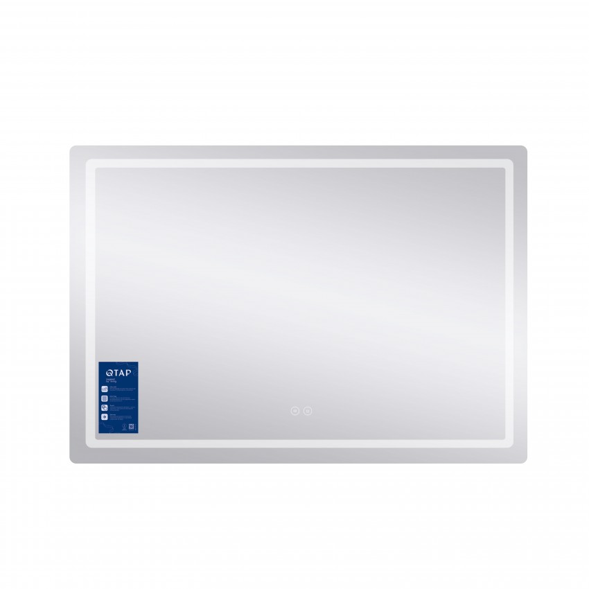 Дзеркало настінне Mideya (MI9) 1000х700 мм, прямокутне, з LED-підсвіткою Touch, антизапотіванням, димером, рег. яскравості Qtap QTAP фото 2