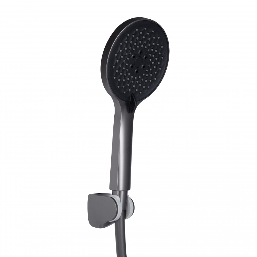 Змішувач для ванни Vlasta New, Gunmetal Black PVD (k35) з душовим гарнітуром QTVLA259GMB45643 Qtap QTAP фото 3