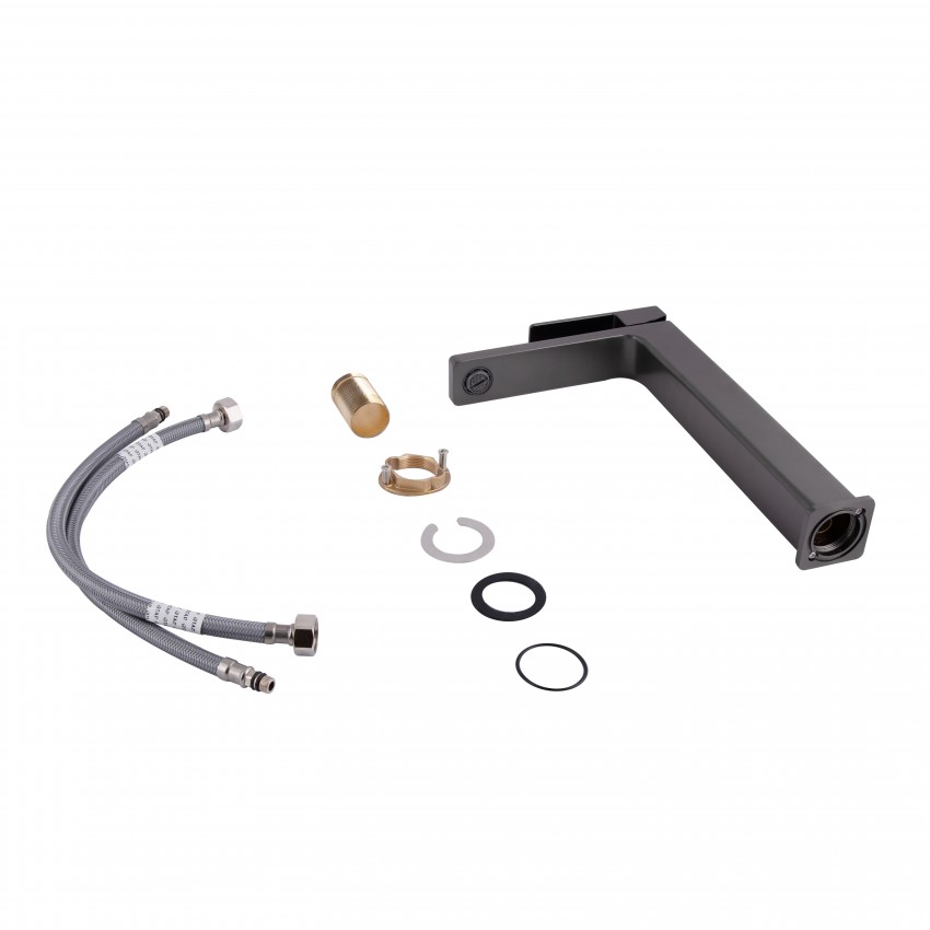 Змішувач для раковини високий Gemini, Gunmetal Black (k35) PVDQTGEM269GMB45680 Qtap QTAP фото 3