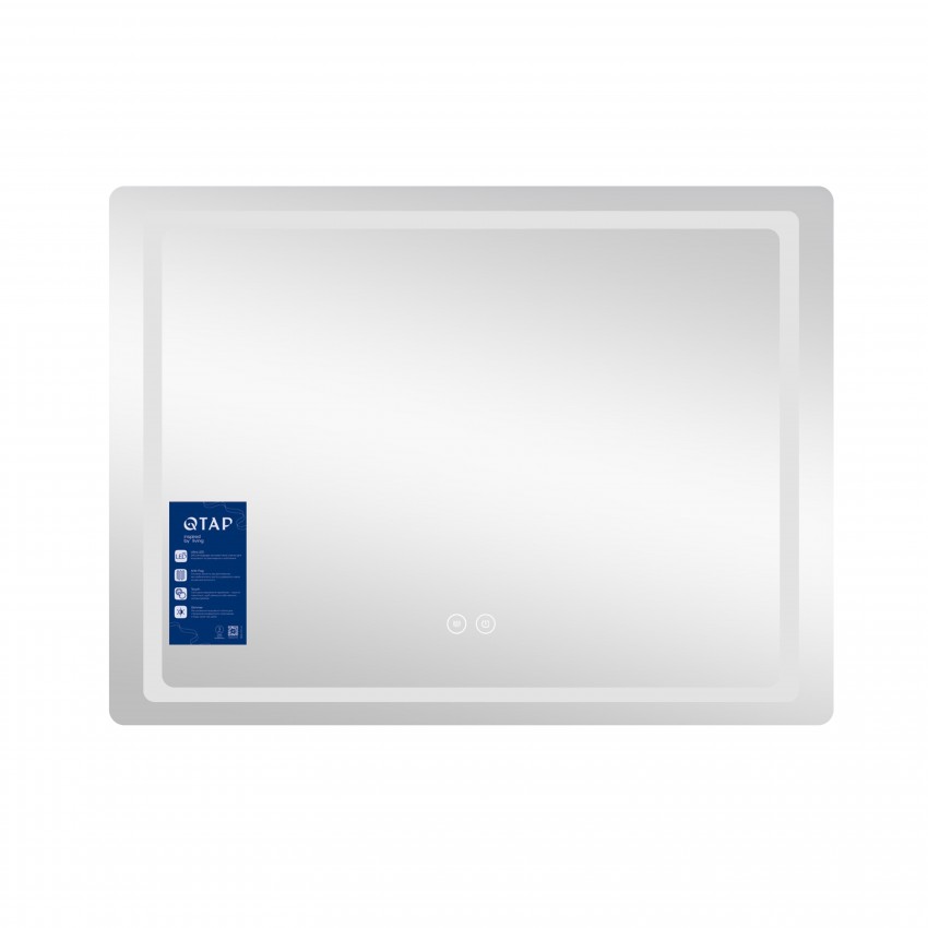 Дзеркало настінне Mideya (MI1) 700х500 мм, прямокутне, з LED-підсвіткою Touch, антизапотіванням, димером, рег. яскравості Qtap QTAP фото 1