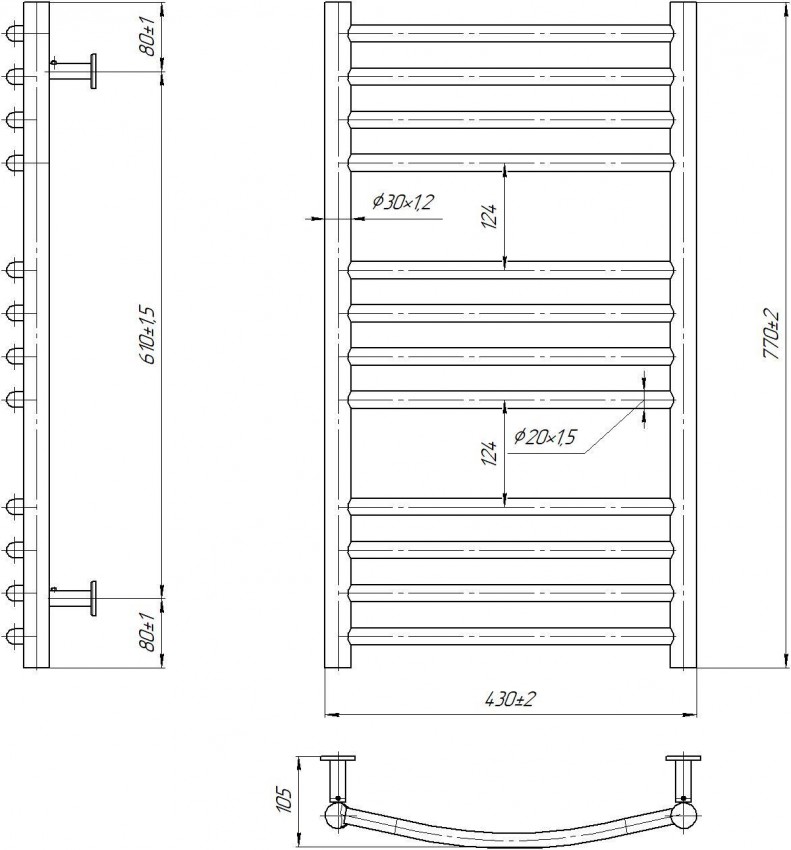 INOX Фенікс 770х430/400 MARIO фото 3
