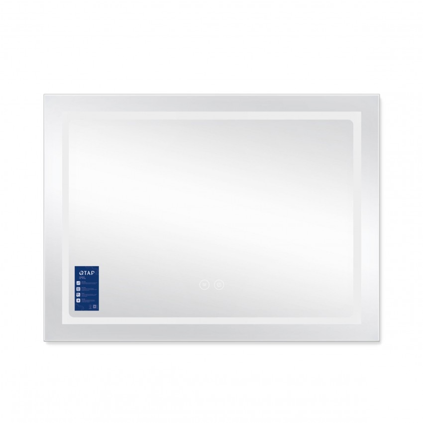 Дзеркало настінне Mideya (MI1) 800х600 мм, прямокутне з LED-підсвіткою Touch, антизапотіванням, димером, рег. яскравості Qtap QTAP фото 3