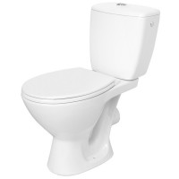 K681-060 Компакт COMPACT KASKADA 889 010 3/6 TOILET SEAT S-10 PP UA з поліпропіленовим сидінням, горизонтальний випуск, боковий підвід води (1 сорт) MITO