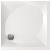 KDPARTKV90/00 ART KV 90 Піддон душовий квадратний 90х90 см з литого (штучного) каменю з ніжками та панеллю, антиковзка поверхня, білий глянець (1 сорт) PAA фото 3
