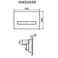I0450A38 Touchless Pro, клавіша для інсталяції сенсорна безконтактна, скло, чорний (1 сорт) AM.PM фото 1