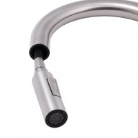 Змішувач для кухні Lenicka, Brushed Nickel PVD (k35) з висувним виливом QTLEN9138103UN Qtap QTAP фото 4