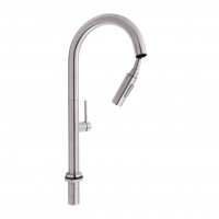 Змішувач для кухні Lenicka, Brushed Nickel PVD (k35) з висувним виливом QTLEN9138103UN Qtap QTAP фото 2