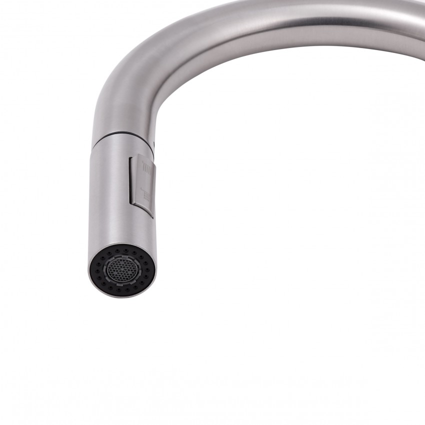 Змішувач для кухні Lenicka, Brushed Nickel PVD (k35) з висувним виливом QTLEN9138103UN Qtap QTAP фото 3