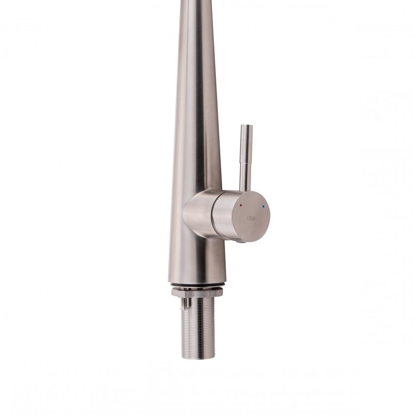 Змішувач для кухні Evicka, Brushed Nickel PVD (k35) з висувним виливом QTEVI91103UN Qtap QTAP фото 3