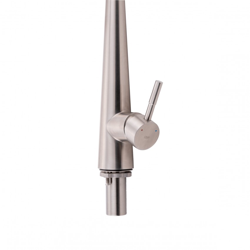 Змішувач для кухні Evicka, Brushed Nickel PVD (k35) з висувним виливом QTEVI91103UN Qtap QTAP фото 4