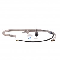 Змішувач для кухні Baruska, Brushed Nickel PVD (k35) з висувним виливом QTBAR9137103UN Qtap QTAP фото 4