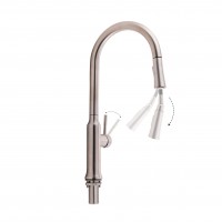 Змішувач для кухні Baruska, Brushed Nickel PVD (k35) з висувним виливом QTBAR9137103UN Qtap QTAP фото 2