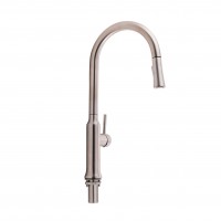 Змішувач для кухні Baruska, Brushed Nickel PVD (k35) з висувним виливом QTBAR9137103UN Qtap QTAP