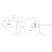Змішувач для раковини прихованого монтажу Slavonice, Gunmetal Black PVD (k35) QTSLA273GMB45920 Qtap QTAP фото 1