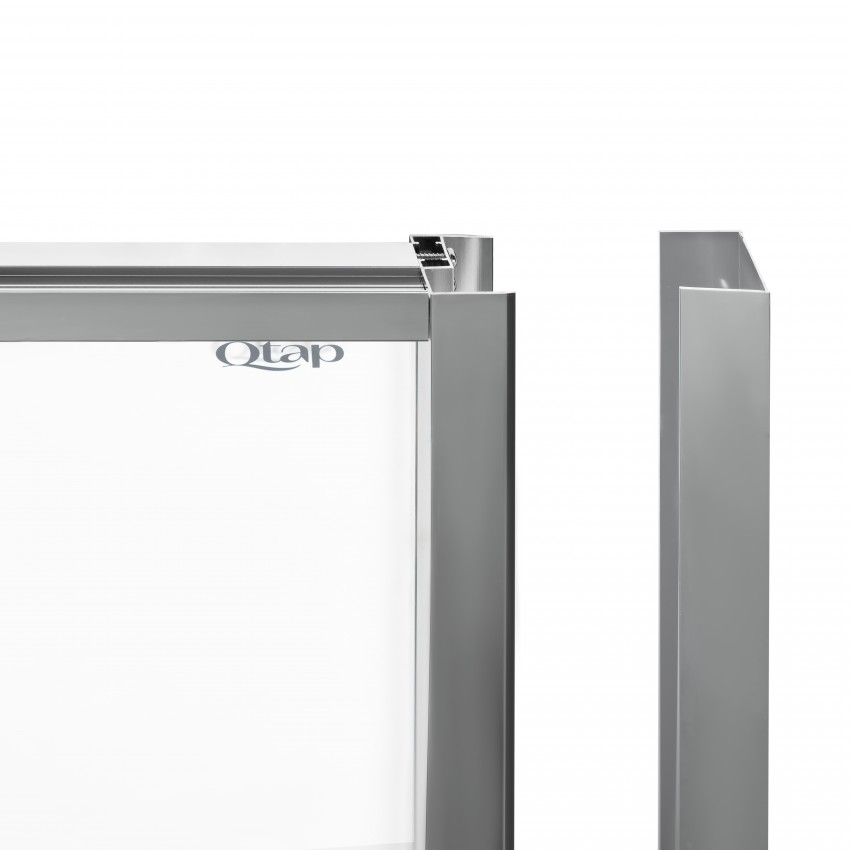 Душова кабіна Scorpio CRM10115-AC6, 100х100 см, п'ятикутна, скло 6 мм Clear, CalcLess, розпашна, без піддону Qtap QTAP фото 2