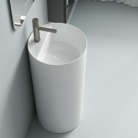 1408641 Style Раковина окремостояча з отвором під змішувач 400х400х860, біла (1 сорт) DEVIT фото 4
