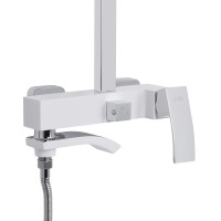 Душова система універсальна Swan Cascada, Chrome/White (k35) на три споживача (з виливом) QTSWA111CRW45570 Qtap QTAP фото 3