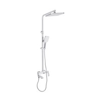 Душова система універсальна Swan Cascada, Chrome/White (k35) на три споживача (з виливом) QTSWA111CRW45570 Qtap QTAP