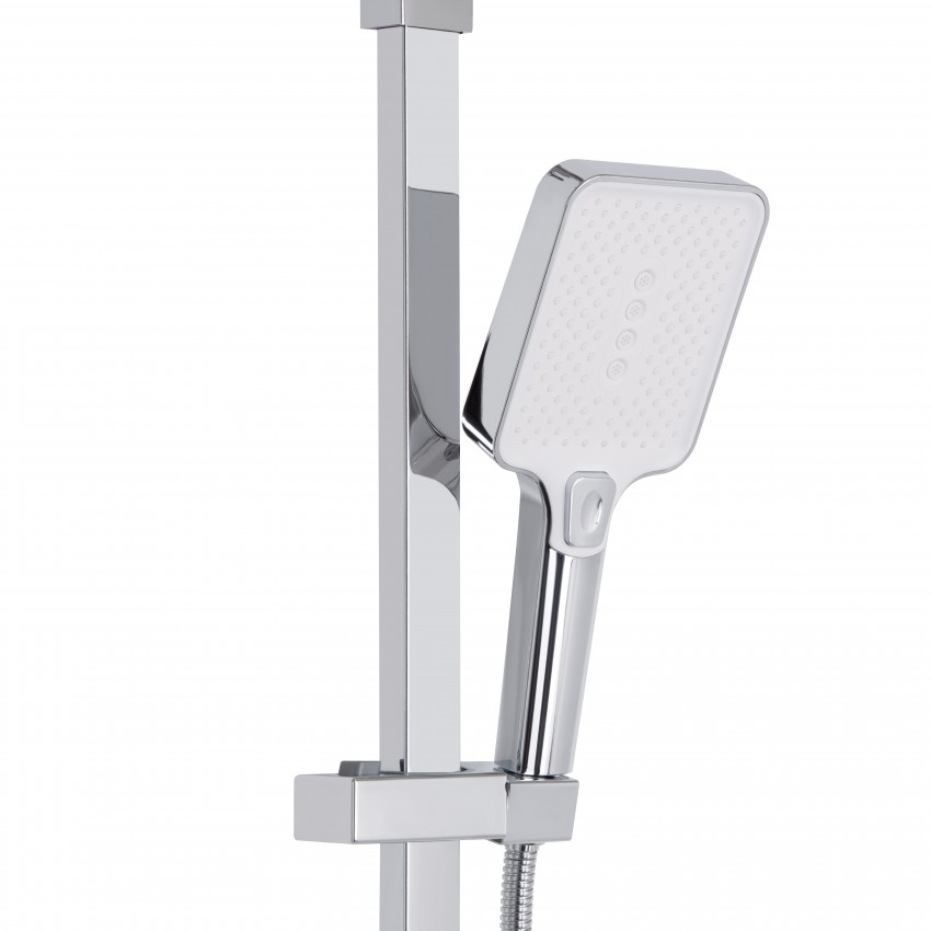 Душова система універсальна Swan Cascada, Chrome/White (k35) на три споживача (з виливом) QTSWA111CRW45570 Qtap QTAP фото 4