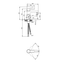 Змішувач латунний для раковини низький Astra 001F, Chrome (k35) LDAST001FCRM48085 Lidz LIDZ фото 1