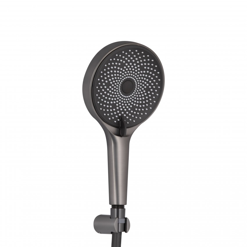 Змішувач для ванни Slavonice, Gunmetal Black PVD (k35) з душовим гарнітуром QTSLV259GMB48035 Qtap QTAP фото 4