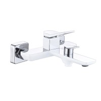 Змішувач для ванни Presto (з душовим гарнітуром) QTPRE259CRW45579 Chrome/White Qtap