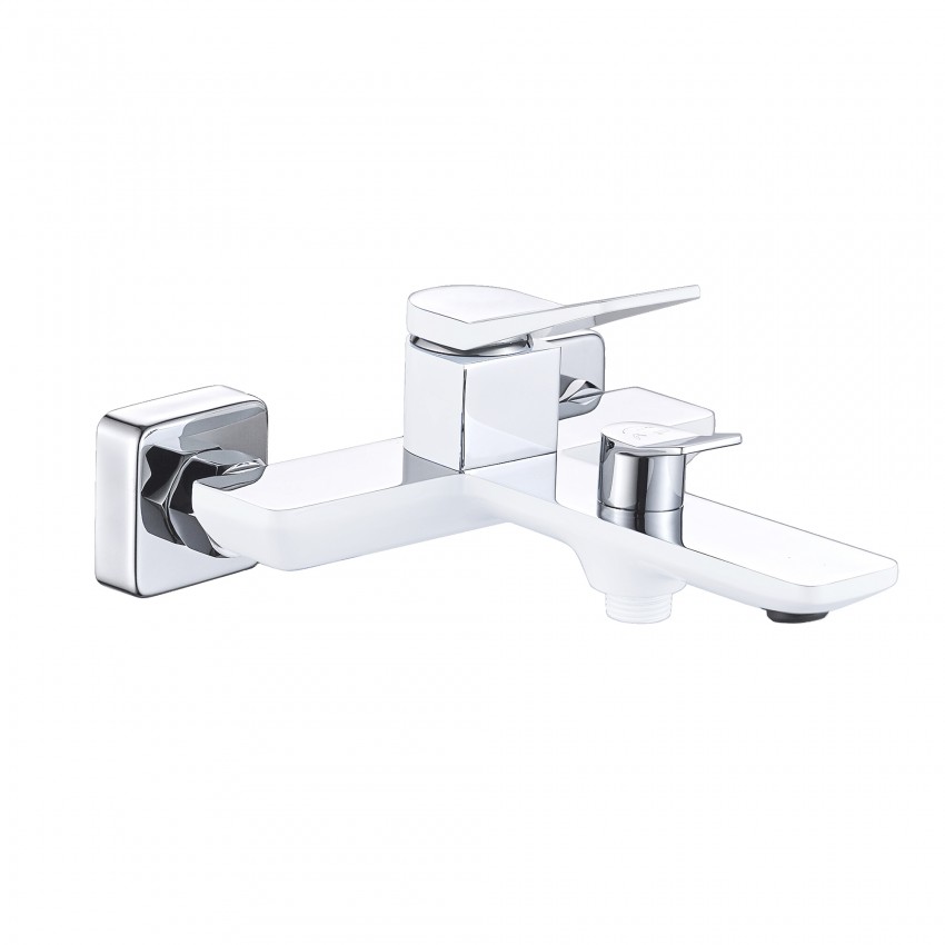 Змішувач для ванни Presto (з душовим гарнітуром) QTPRE259CRW45579 Chrome/White Qtap QTAP