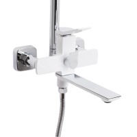 Душова система універсальна Presto на три споживача (з виливом) QTPRE111CRW45580 Chrome/White Qtap QTAP фото 2