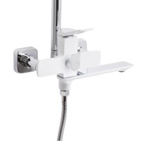 Душова система універсальна Presto на три споживача (з виливом) QTPRE111CRW45580 Chrome/White Qtap QTAP фото 3