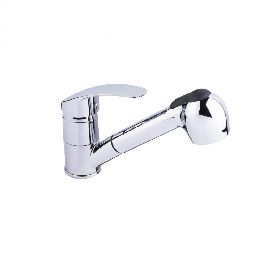 Змішувач для кухні Mars 011, Chrome (k40) з висувним виливом LDMAR011CRM34859 Lidz LIDZ