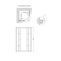 Душова кабіна Latwa SC80x80.SAT.MID.GR полукругла, для середнього піддону, висота 175 см, скло тоноване 4 мм, без піддону Lidz LIDZ фото 1