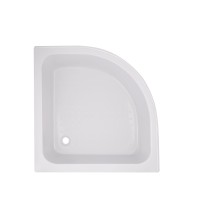 Душовий піддон Kapielka ST90x90x26, середній, напівкруглий, з панеллю, діаметр зливу 52 мм Lidz