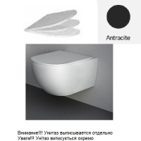 005 712 013 PIN Сидіння з кришкою дюропласт, система SoftClose, колір антрацит мат (1 сорт) NIC Design