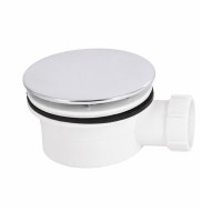 Душовий піддон Tern 309912C, 90x90x12 см, квадратний, акриловий + ніжки, діаметр зливу 90 мм + сифон з гідрозатвором хром Qtap QTAP фото 4