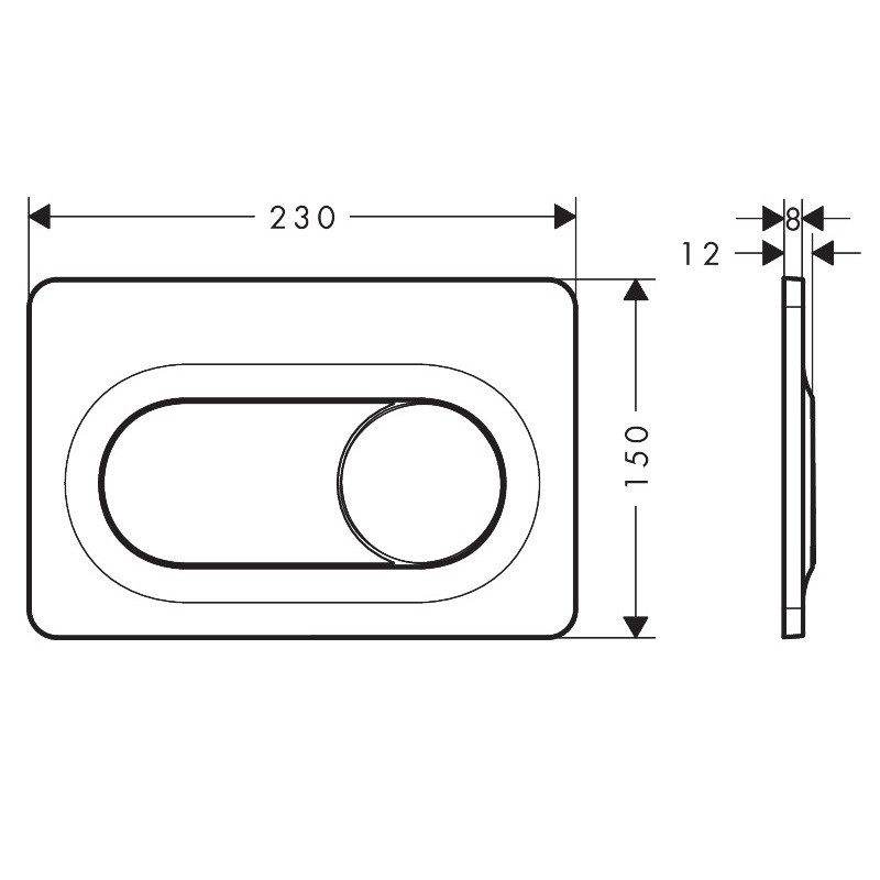 66002450 HG Змивна клавіша iFrame Original S, white (1 сорт) HANSGROHE фото 2