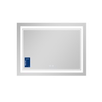 Дзеркало настінне Cardinal (CA1) 1000х700 мм, прямокутне, з LED-підсвіткою Touch, антизапотіванням, димером, рег. темп. кольору (3000-6500K) Qtap QTAP фото 4