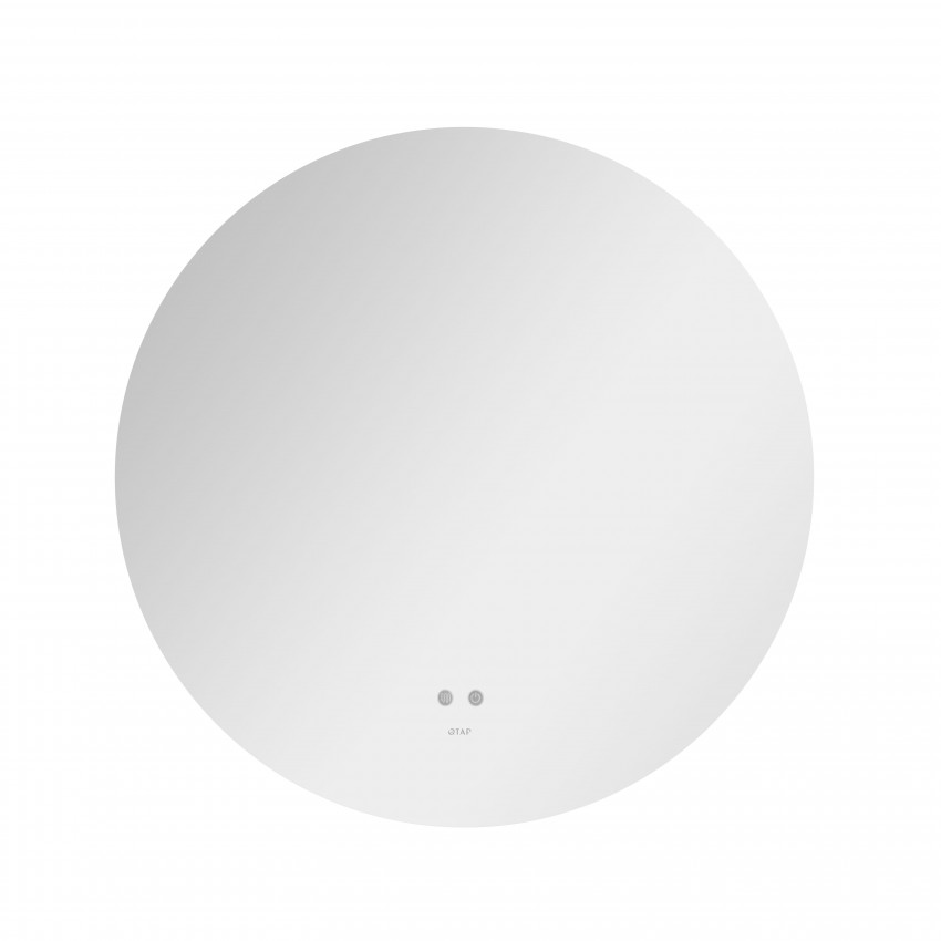 Дзеркало настінне Taurus (TA1) R600 мм, кругле, з LED-підсвіткою Touch, антизапотіванням, димером, рег. темп. кольору (3000-6500K) Qtap QTAP фото 2