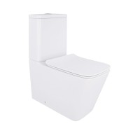 Унітаз підлоговий Crow Eco Rimless 640×360×835 мм, White, з сидінням Slim Duroplast/ Soft-close/ Quick Release QTCRO27W48750 Qtap QTAP