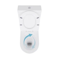 Унітаз підлоговий Swan Eco Ultra Quiet 640x360x835 мм, White, з сидіннмя Slim Duroplast/ Soft-close/ Quick Release QTSWA27W48748 Qtap QTAP фото 4