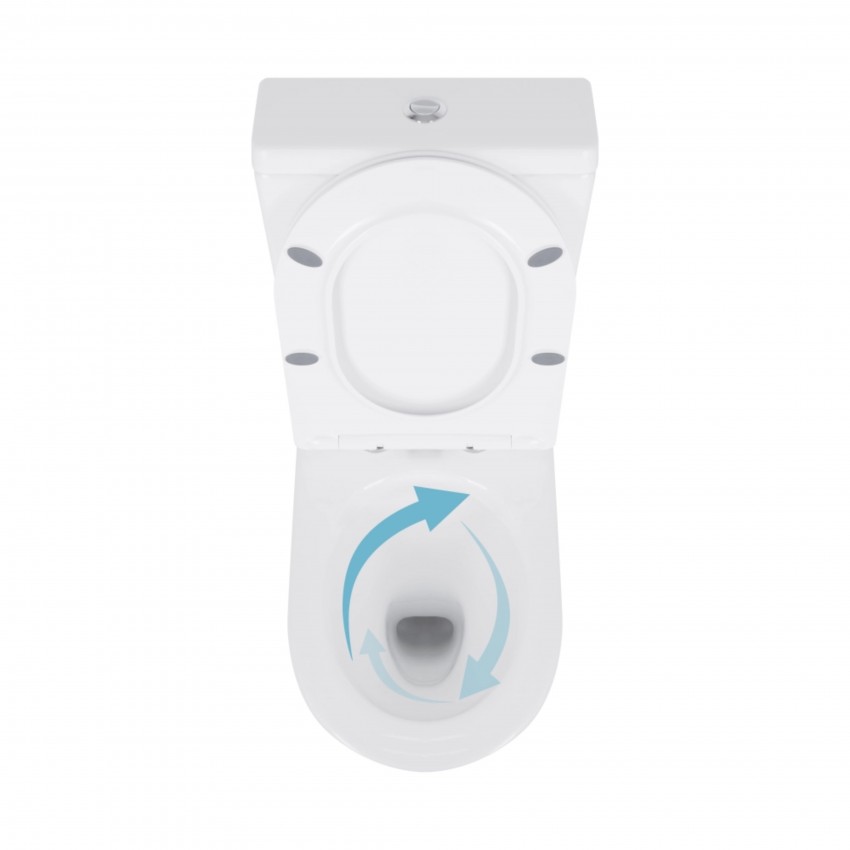 Унітаз підлоговий Swan Eco Ultra Quiet 640x360x835 мм, White, з сидіннмя Slim Duroplast/ Soft-close/ Quick Release QTSWA27W48748 Qtap QTAP фото 4